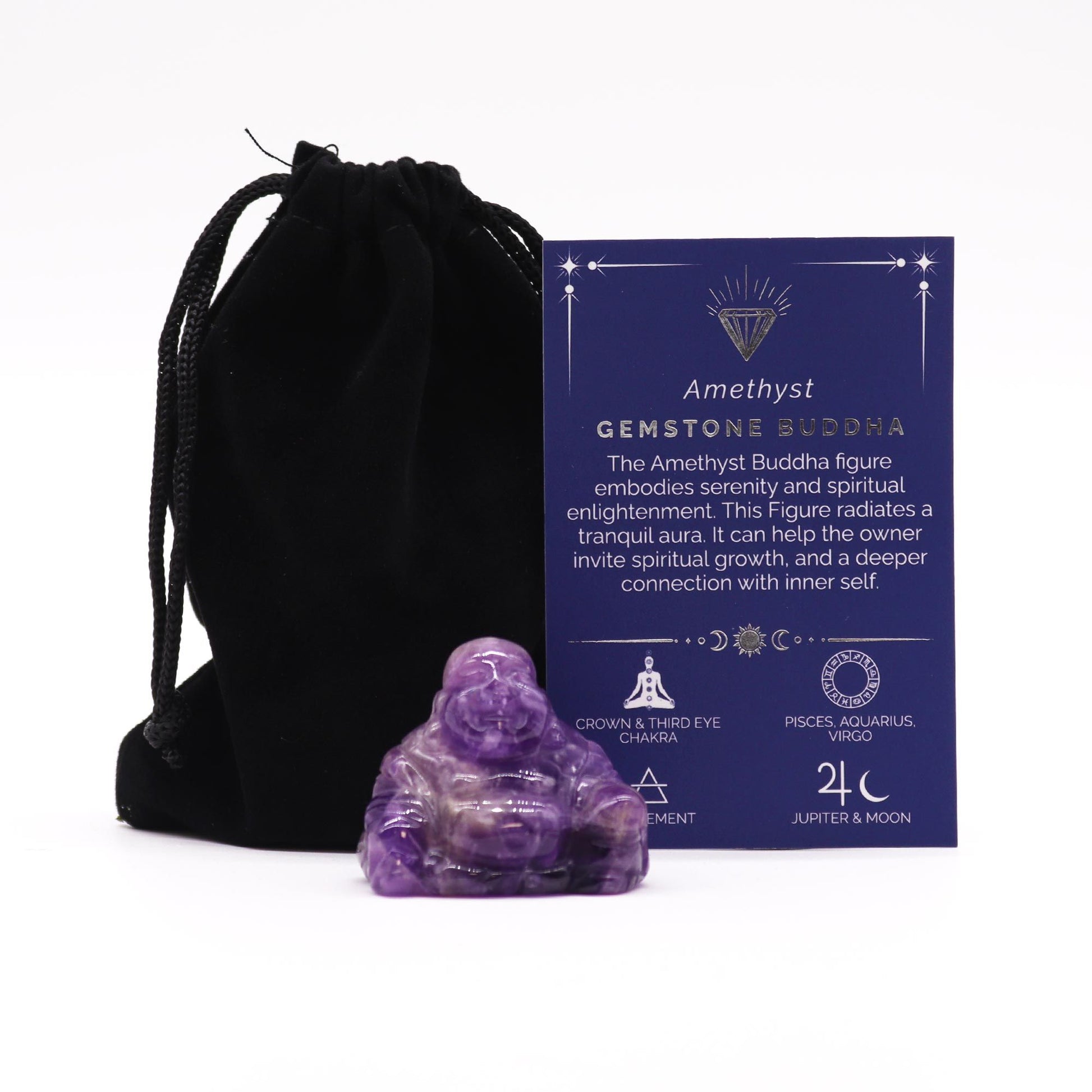 Gemstone Small Buddha – Amethyst