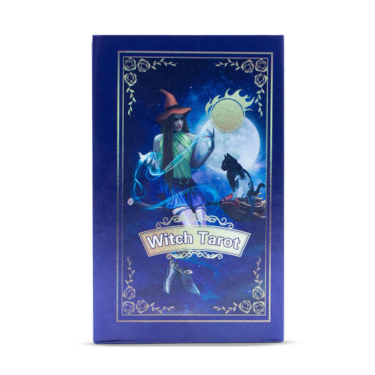 Purple Foil Tarot Deck - Witch Tarot with Booklet detail view 2 at Luna Panther alternate view