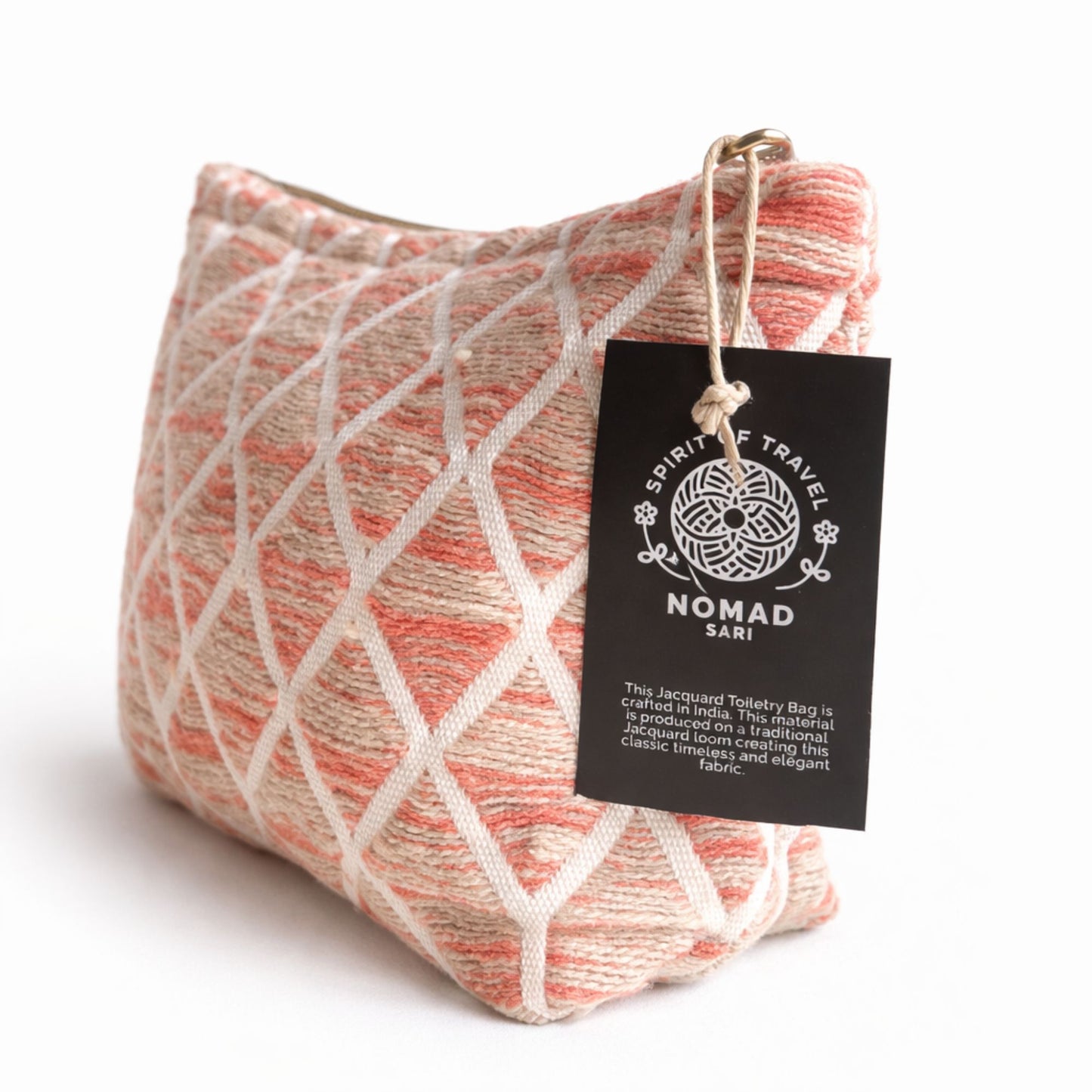 Nomad Sari Indian Jacquard Toiletry Bag – Rose Lattice – image 2