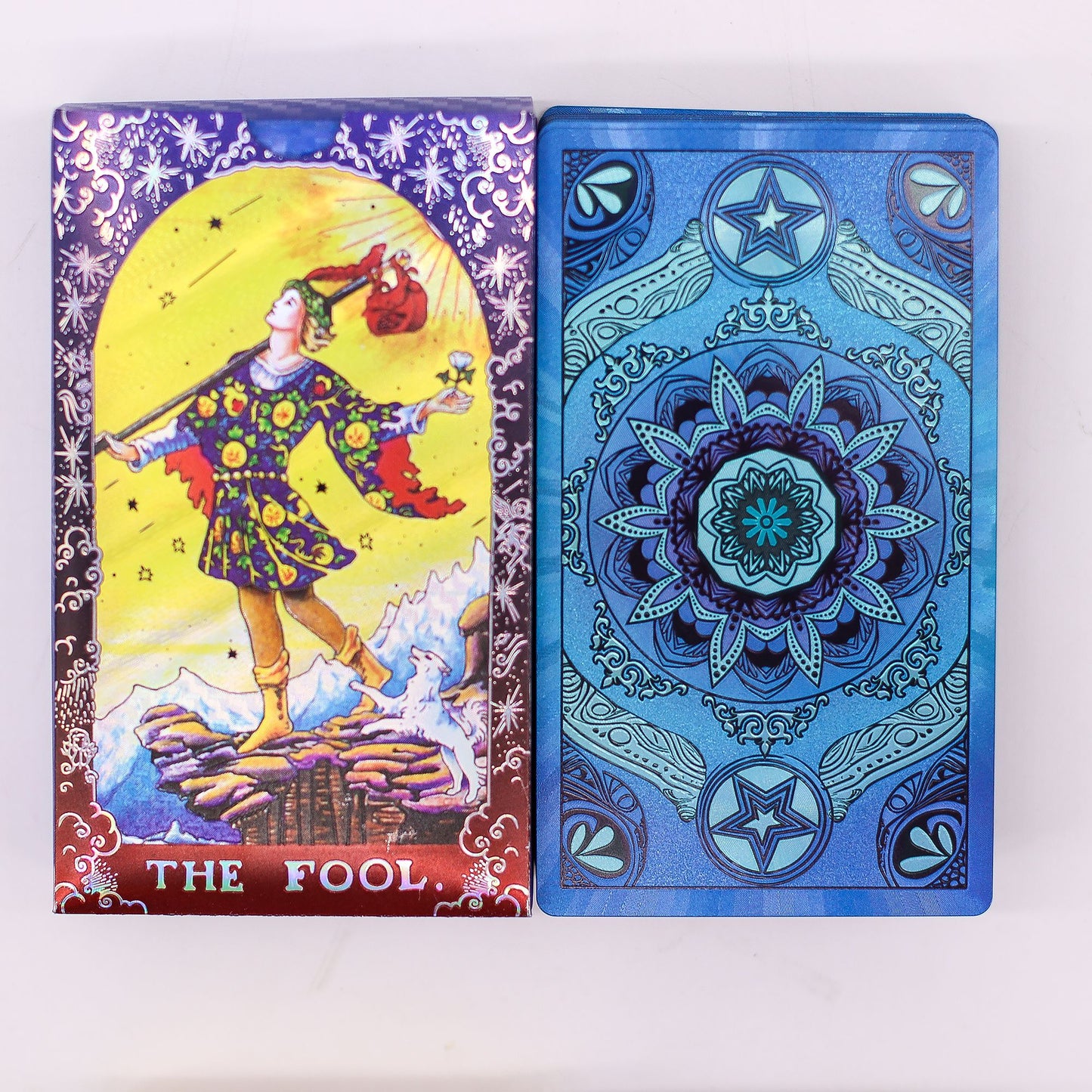 Blue Foil Tarot Deck - Mandala with Booklet detail view 9 at Luna Panther