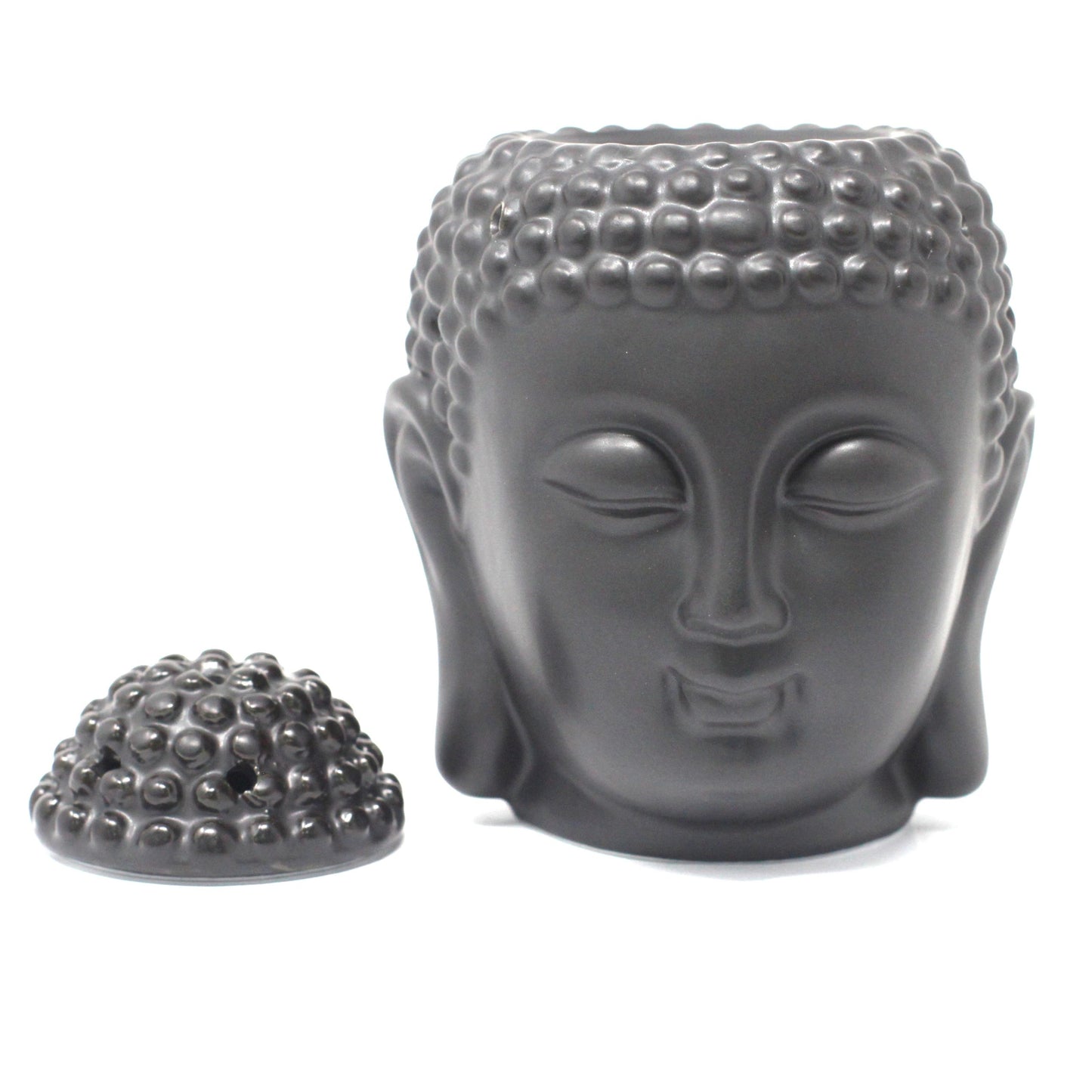 Buddha Head Oil Burner – Dark Brown – image 1