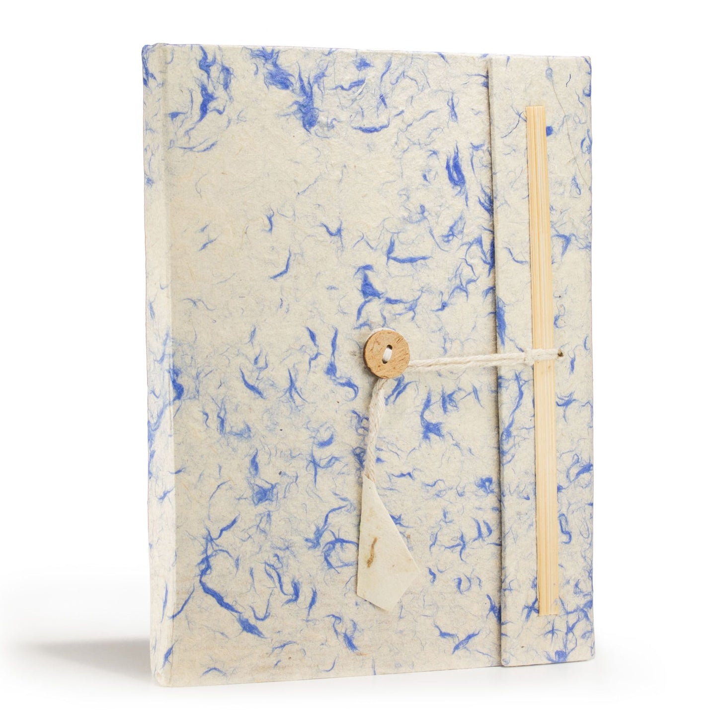 Lokta Mixed Blue Cotton Notebook – Large (21 × 15 cm) – 45 Leaves – Includes Bookmark – image 2