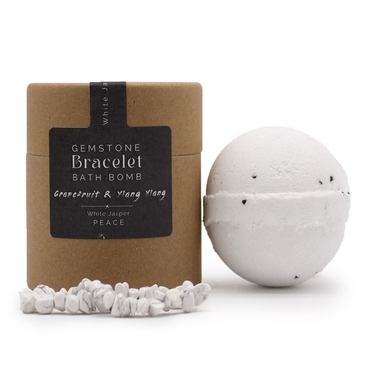 White Jasper Gem Bracelet Bath Bomb – image 6