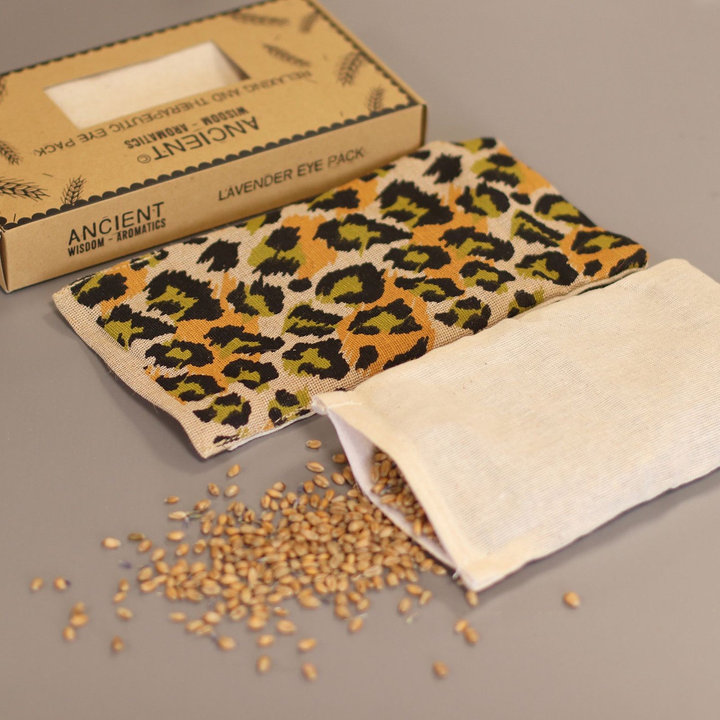 Lavender Natural Cotton and Juco Eye Pillow in Gift Box – Night Leopard – image 7