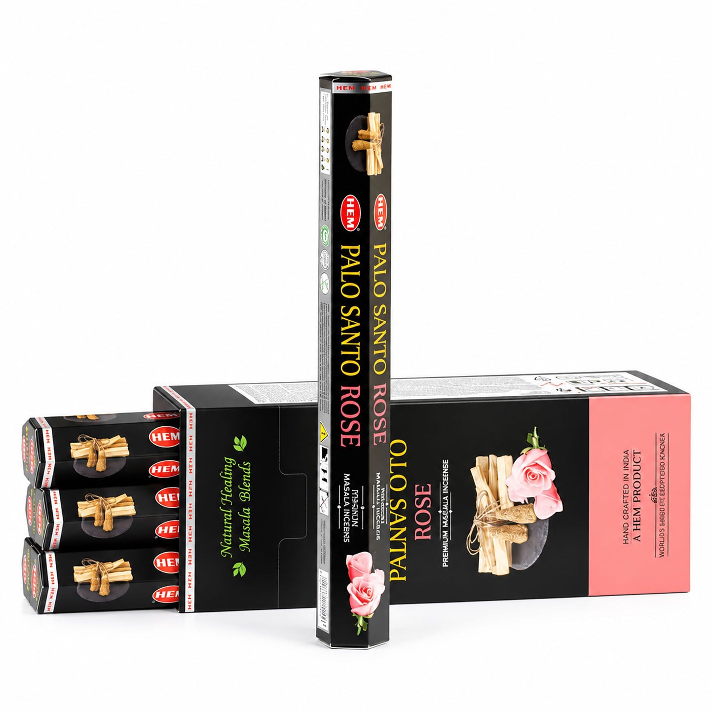 HEM Hexagonal Incense – Palo Santo Masala – Rose – image 1