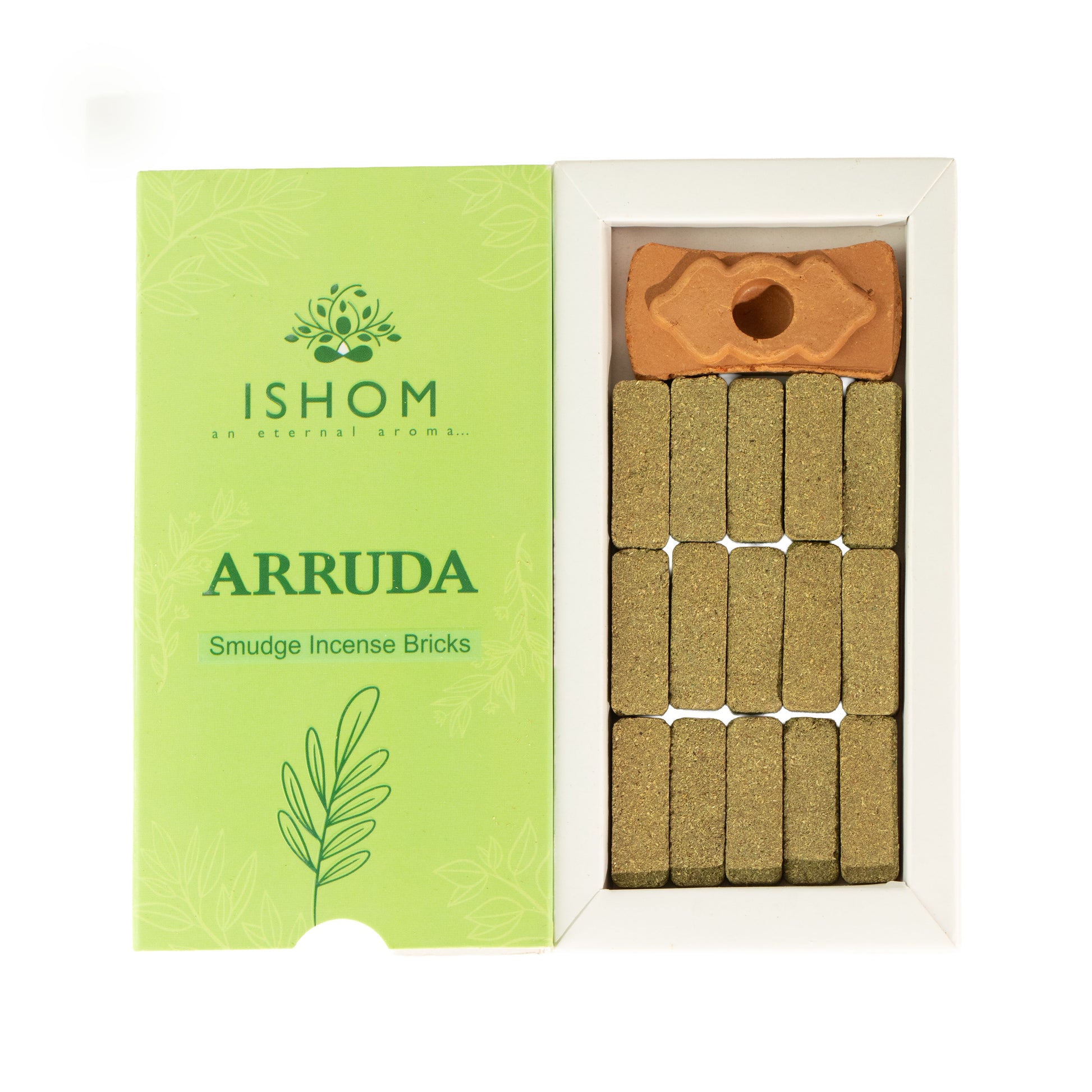 Pack of 15 Natural Incense Smudge Bricks and Burner – Benzoin – image 2