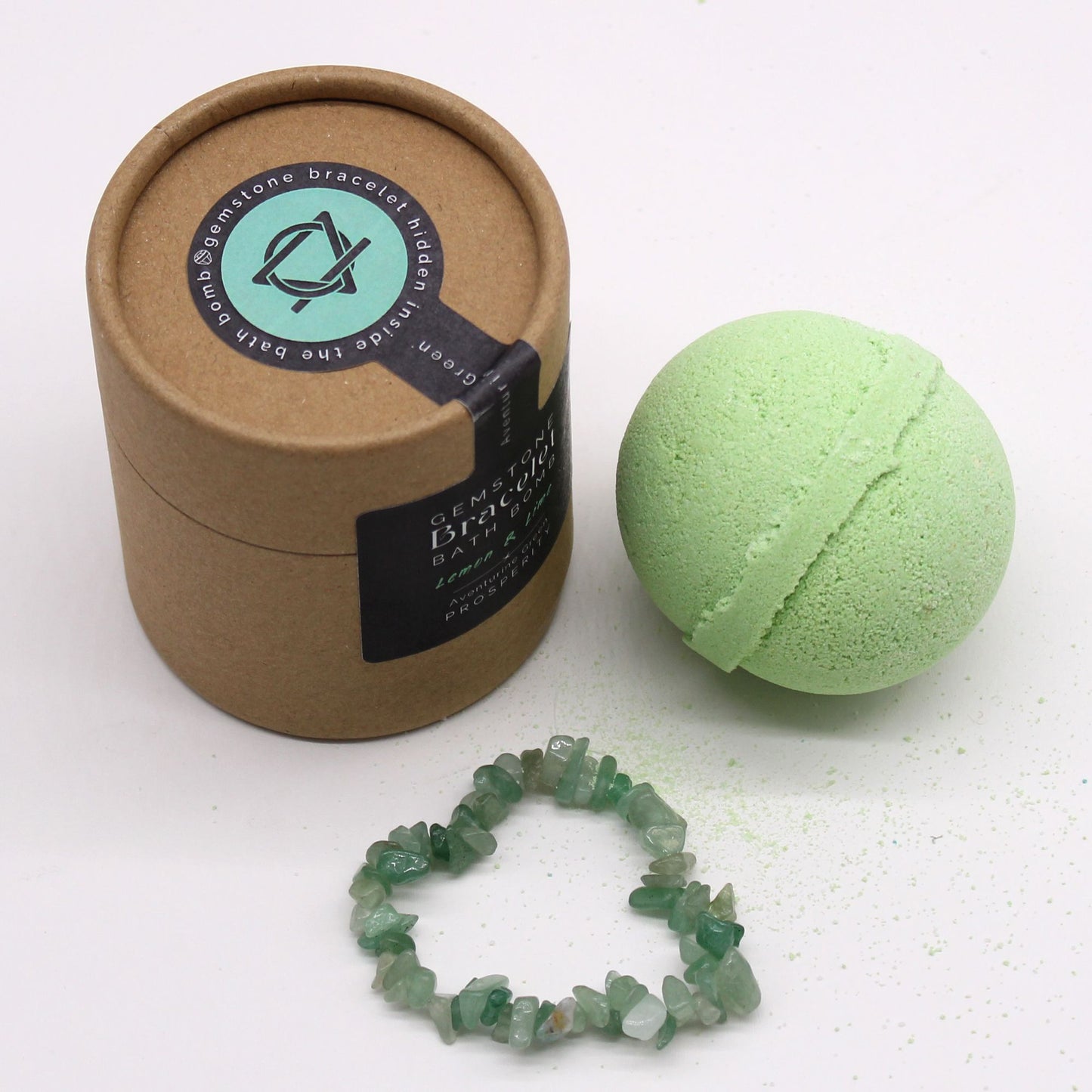 Green Aventurine Gem Bracelet Bath Bomb – image 3