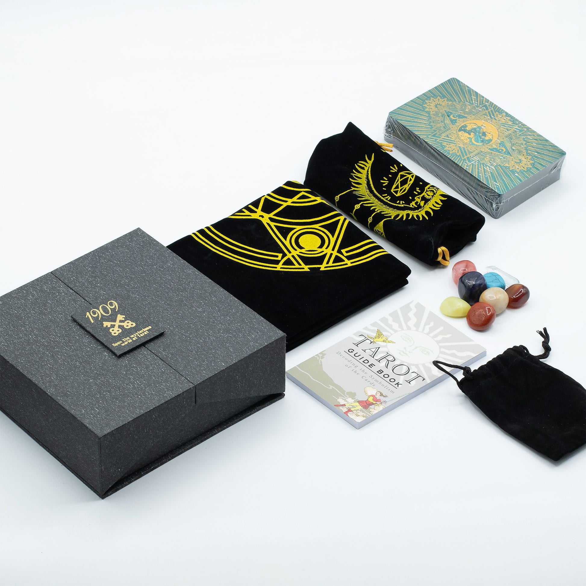 Gold & Turquoise Foil Tarot Deck - Gift Set at Luna Panther