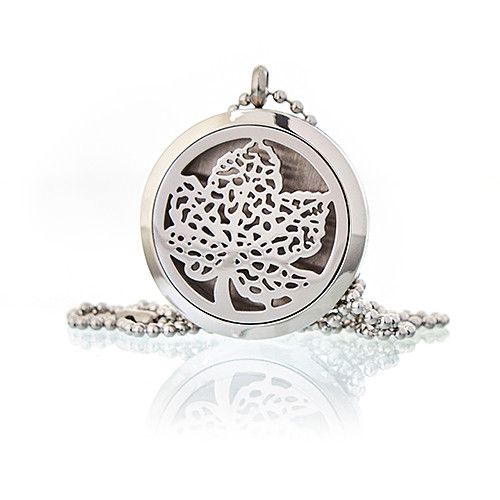 Aromatherapy Diffuser Necklace – Leaf 30 mm – image 2