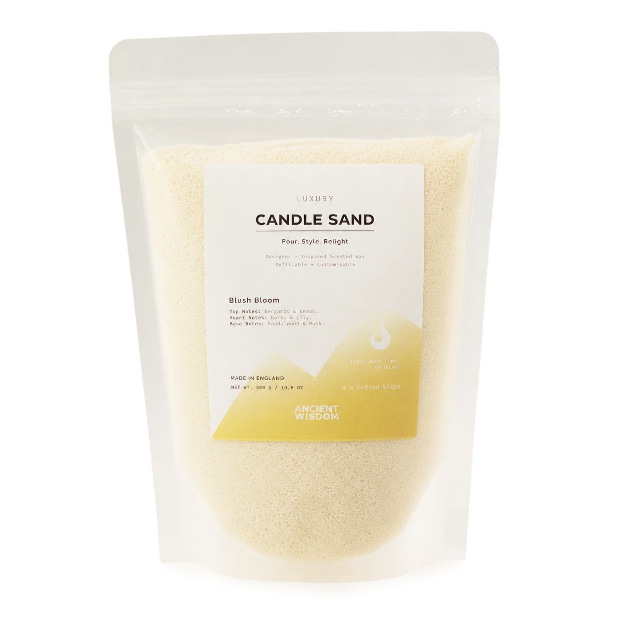 Fragranced Candle Sand – Warm Honey – Blush Bloom – 300 g – image 5