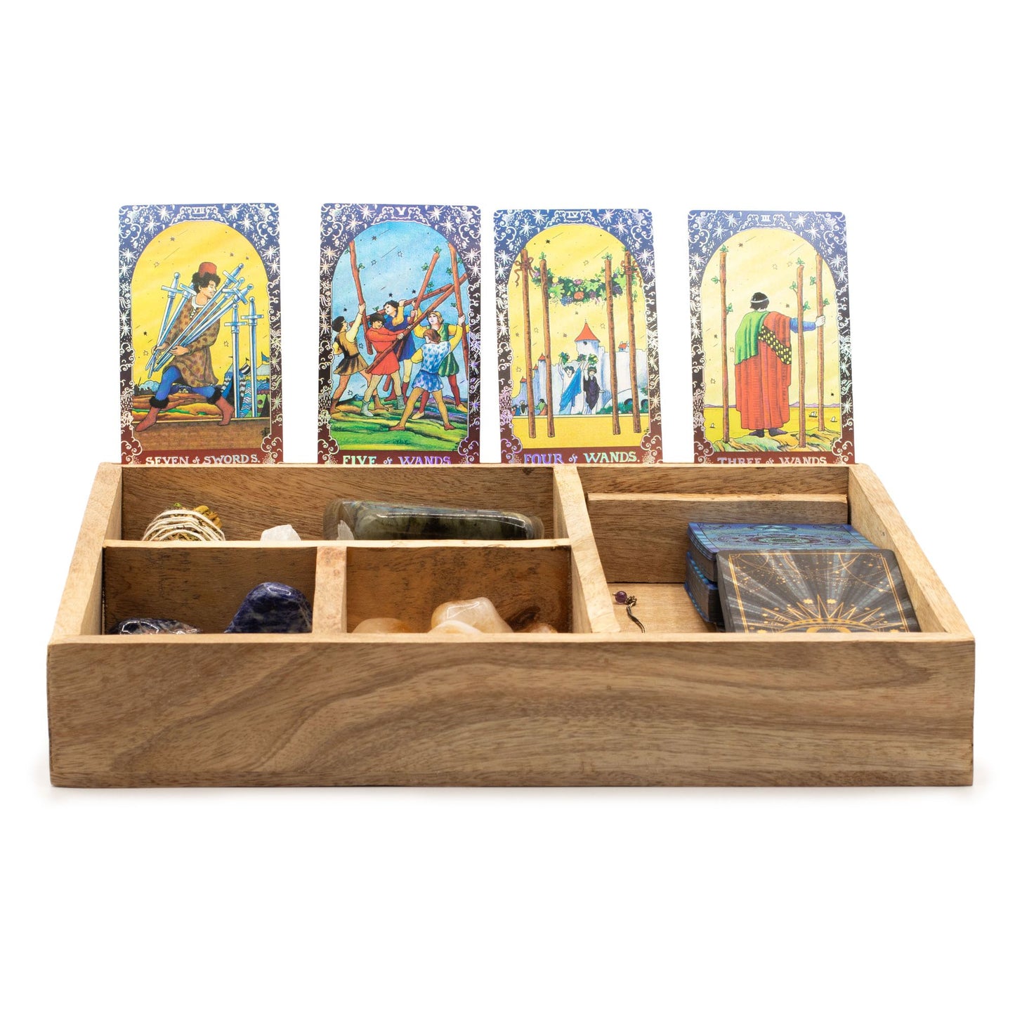 Four Section Tarot Box with Card Holder detail view 4 at Luna Panther