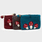 Natural Felt Zipper Pouches – Wild Mushrooms – image 2