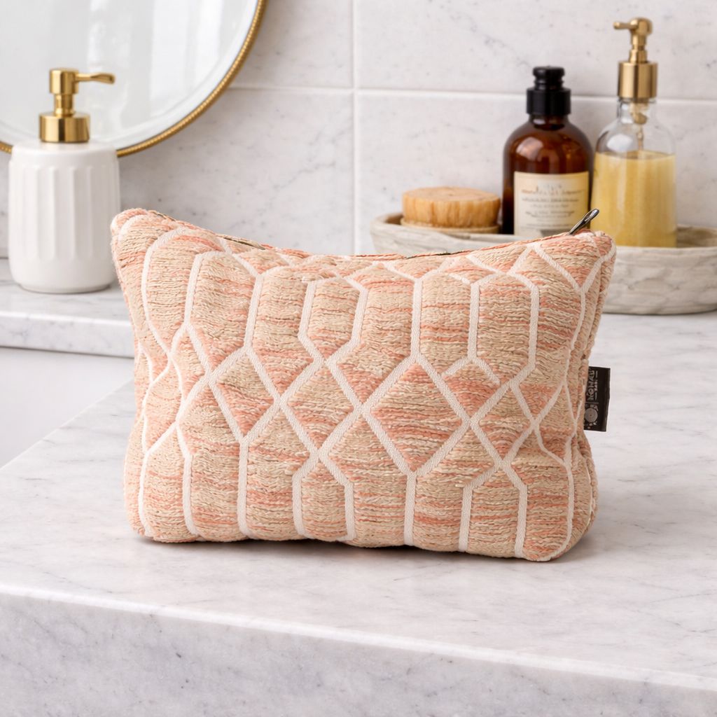 Nomad Sari Indian Jacquard Toiletry Bag – Rose Lattice – image 10