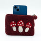 Natural Felt Zipper Pouches – Wild Mushrooms – image 1
