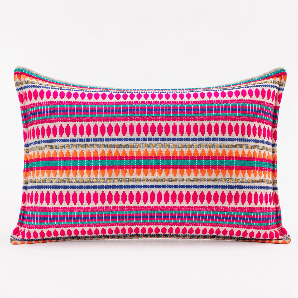 Classic Cushion Cover – Neon Stripes- 30 × 50 cm – Lumber Style – image 2