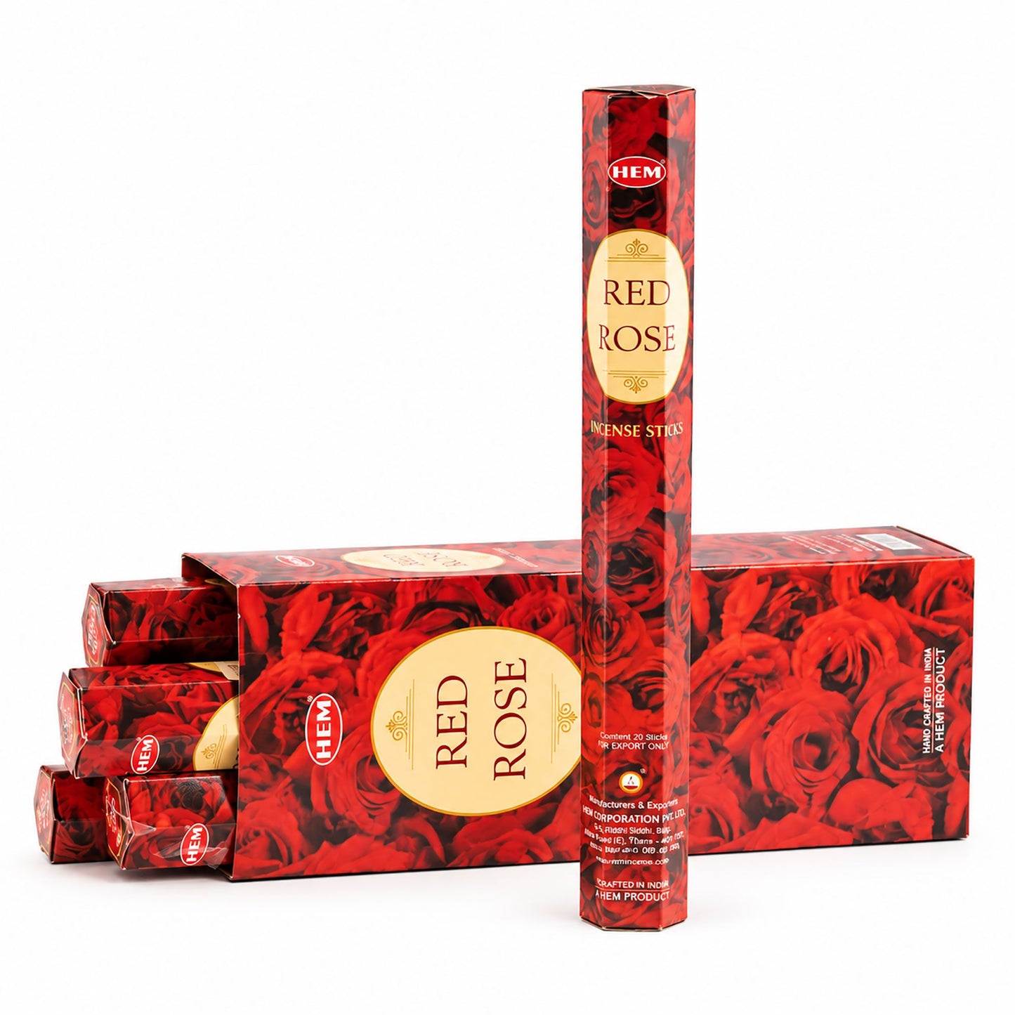 HEM Hexagonal Incense – Red Rose – image 1