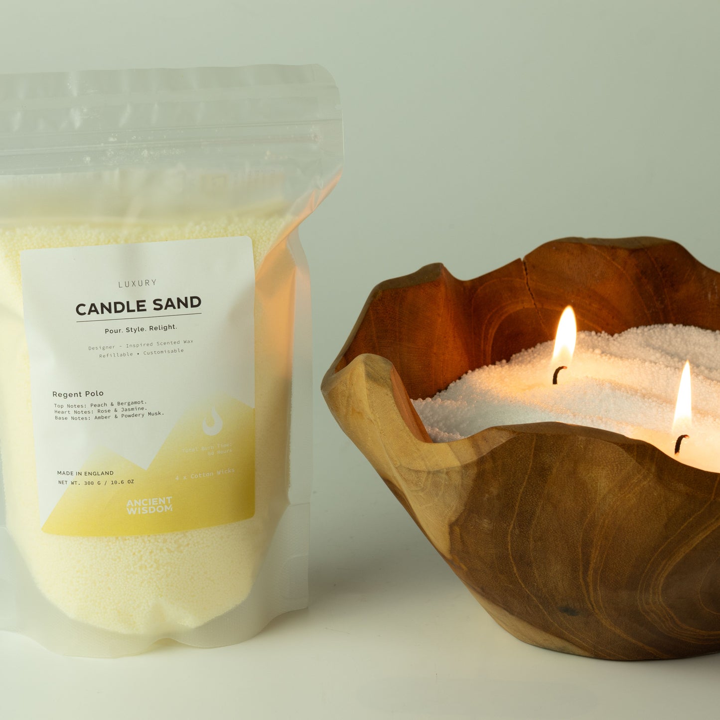 Fragranced Candle Sand – Cream – Regent Polo – 300 g – image 9