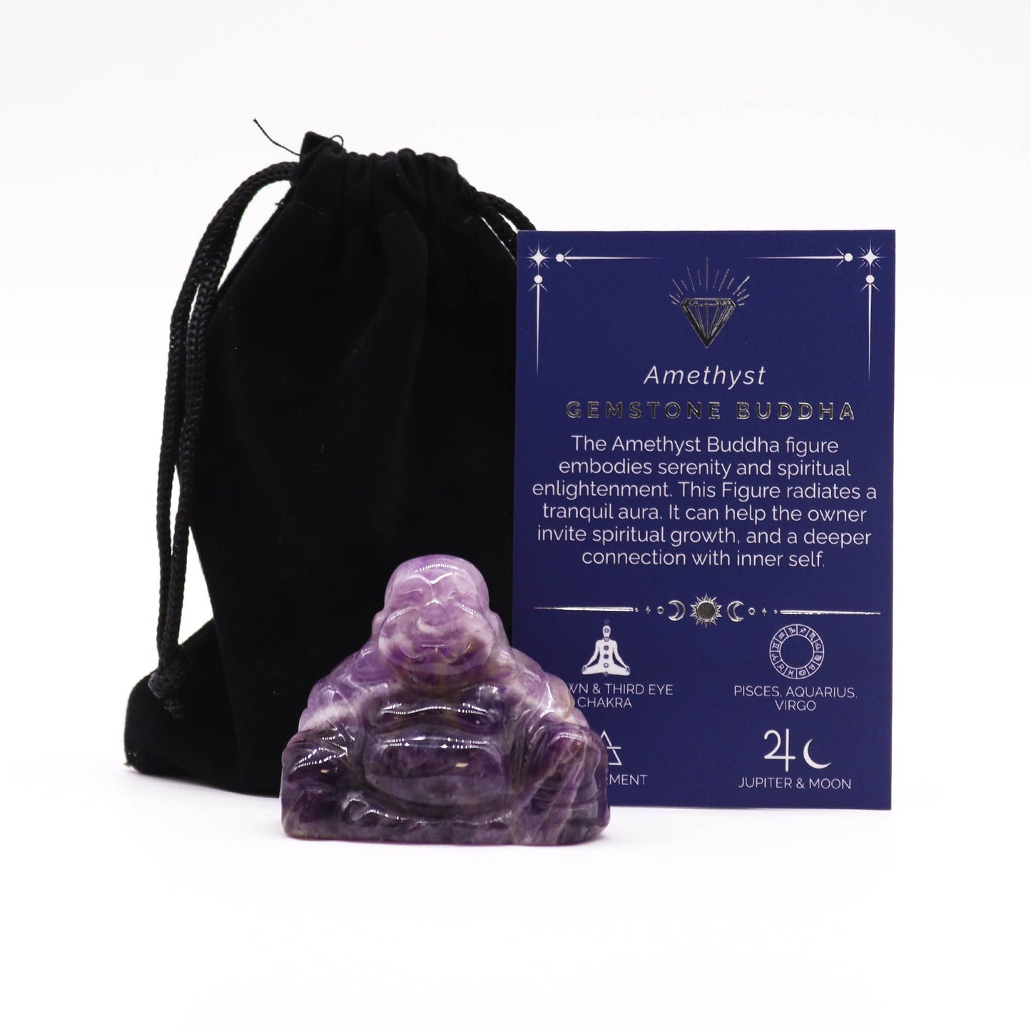 Gemstone Large Buddha – Amethyst