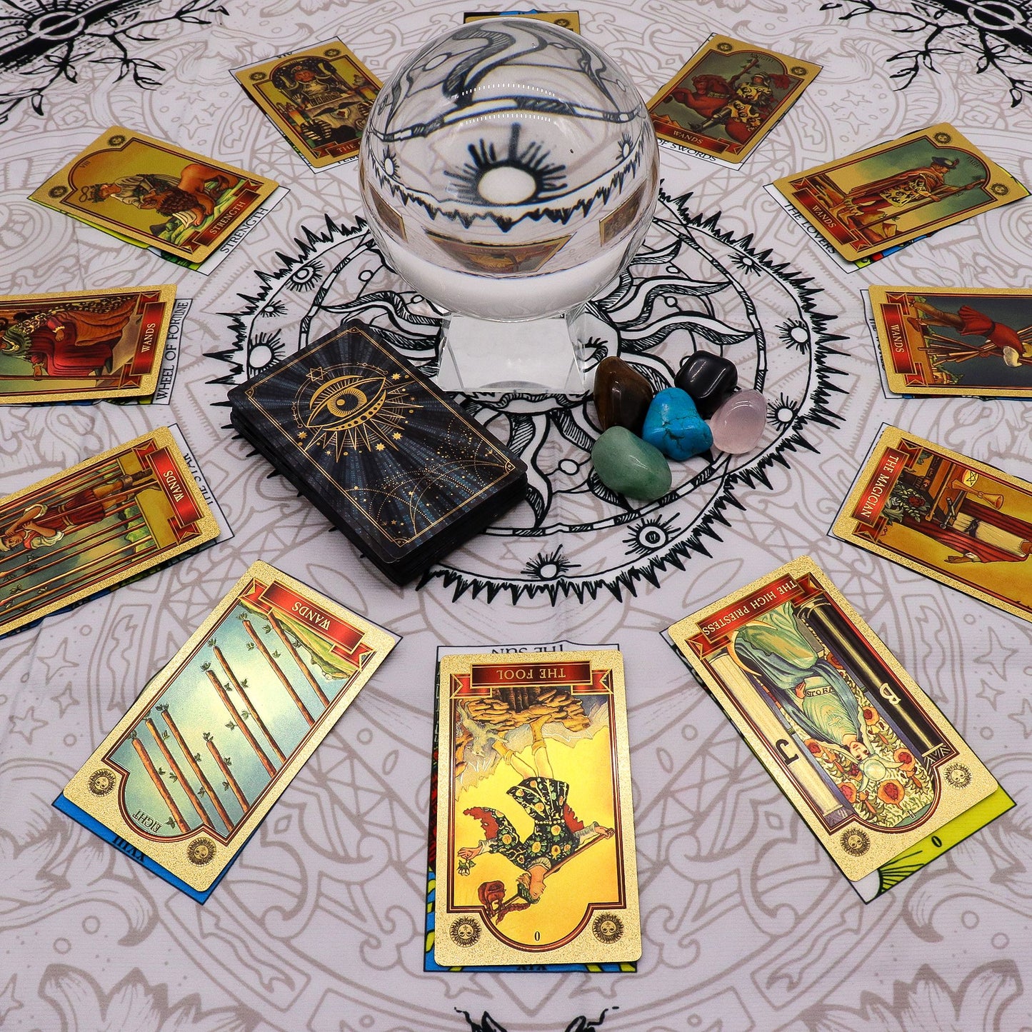 Tarot Reading Cloth - Tree of Life detail view 9 at Luna Panther