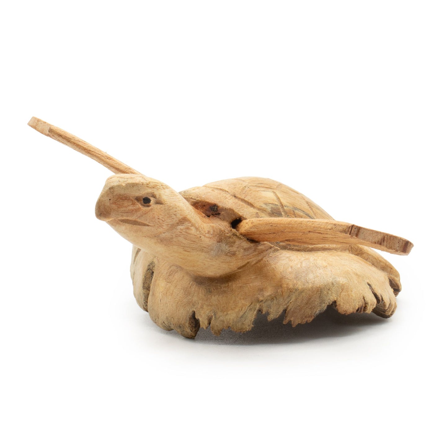 Handmade Parasite Wood Art Carving – Rising Sea Turtle – image 2