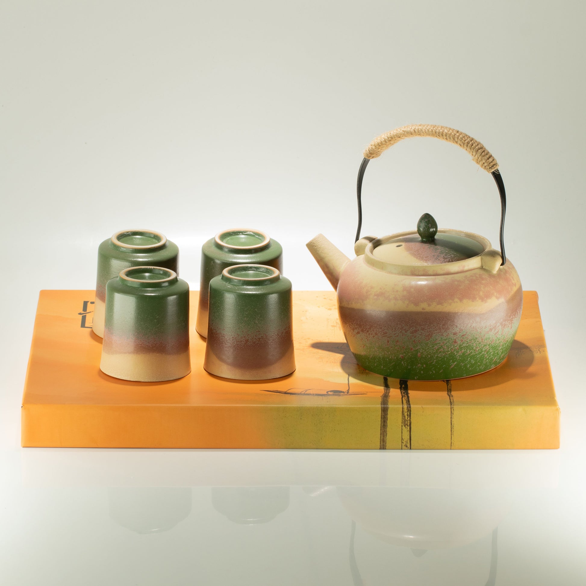 Japanese Kyusu Style Tea Set – For Green Tea – Four Cups – image 7