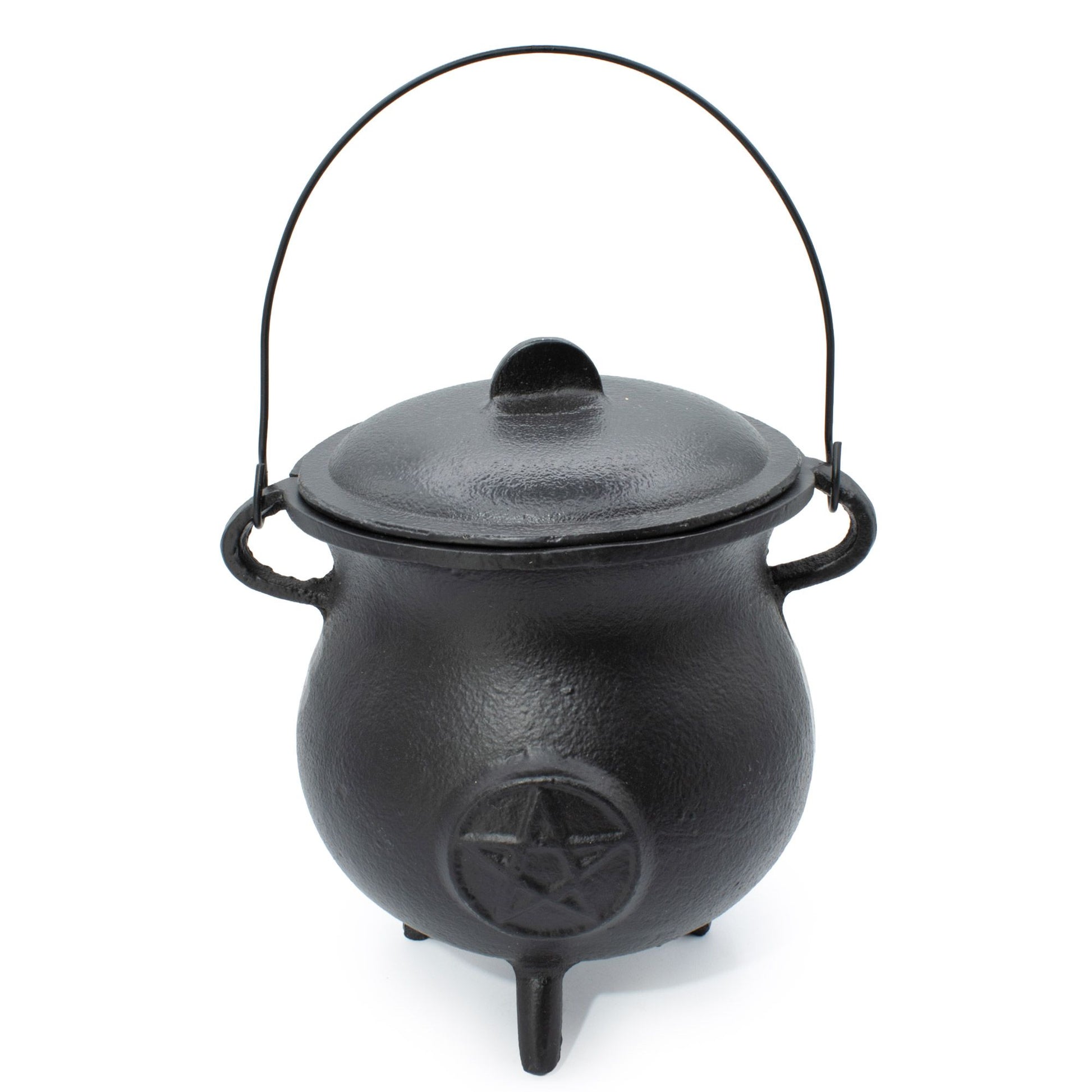 Extra Huge Cast Iron Cauldron with Pentagram 23 × 18 cm (at least 4kg) – image 1
