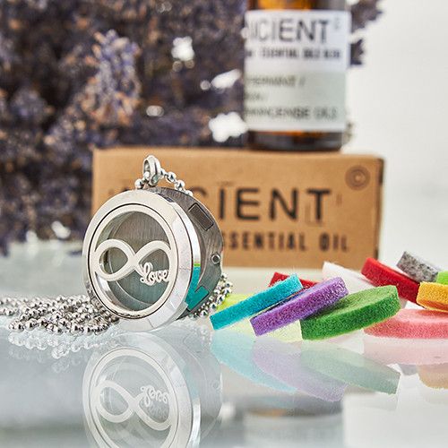 Aromatherapy Diffuser Necklace – Infinity Love 25 mm – image 3