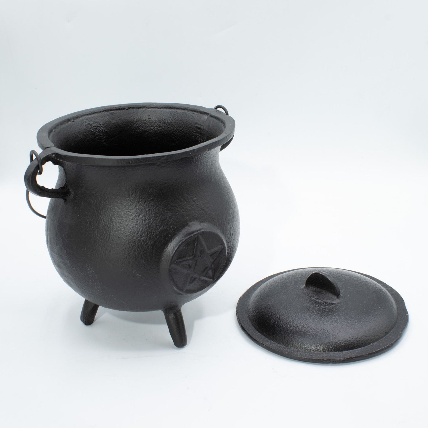 Extra Huge Cast Iron Cauldron with Pentagram 23 × 18 cm (at least 4kg) – image 3