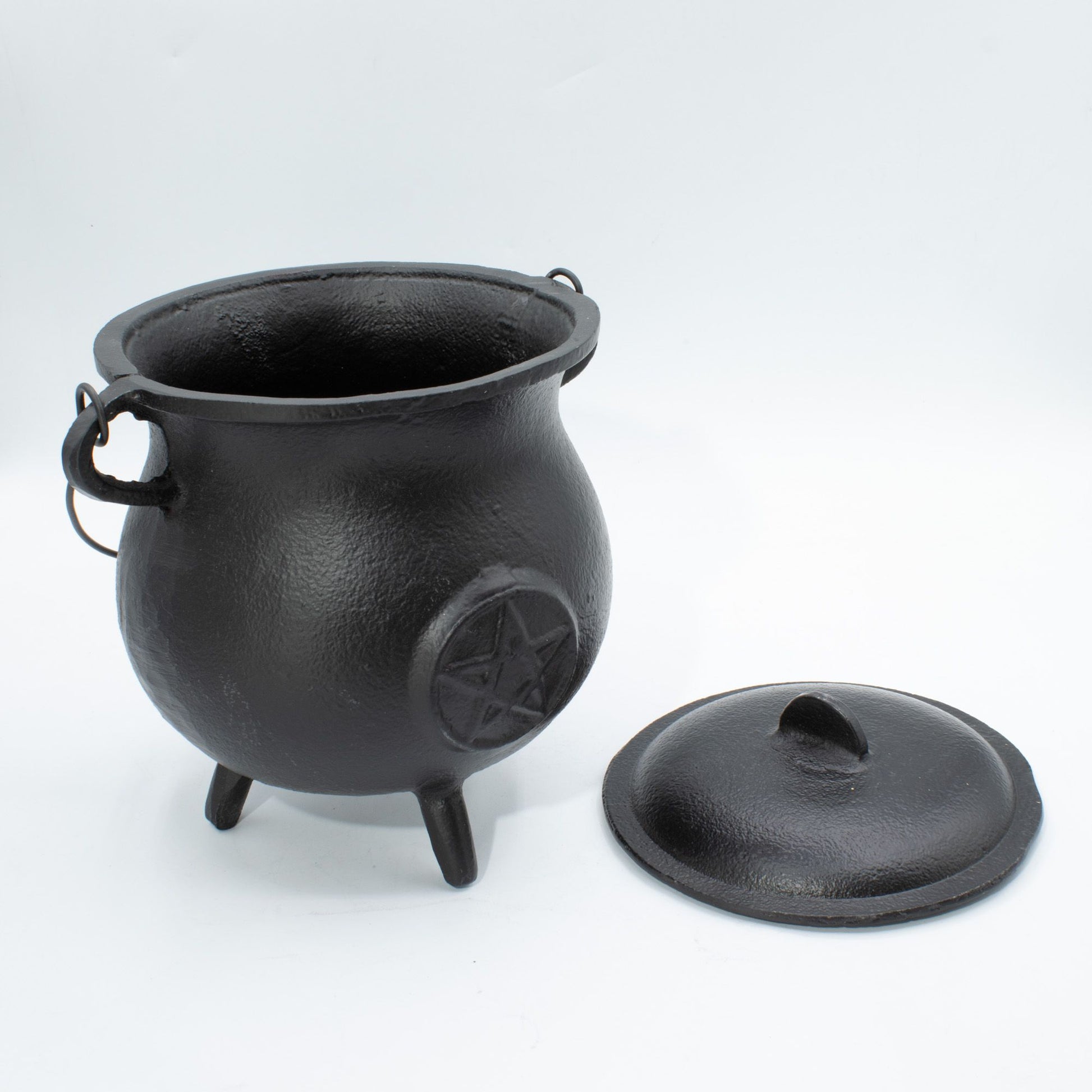 Extra Huge Cast Iron Cauldron with Pentagram 23 × 18 cm (at least 4kg) – image 3