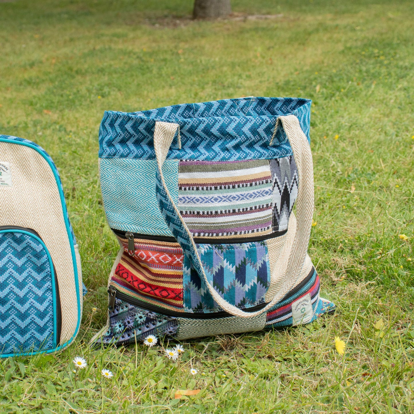Patchwork Kathmandu Tote Bag – Dhaka Design (37 × 38 cm) – image 12