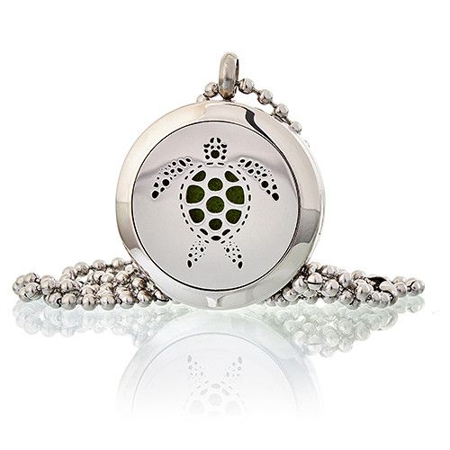 Aromatherapy Diffuser Necklace – Turtle 25 mm – image 2