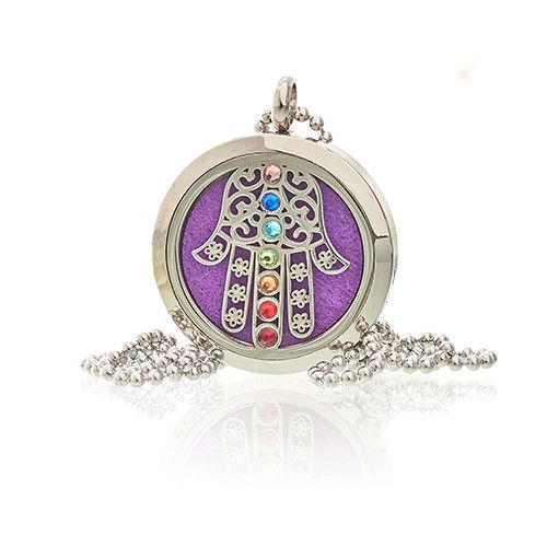 Aromatherapy Jewellery Necklace – Hamsa Chakra – 30 mm – image 2