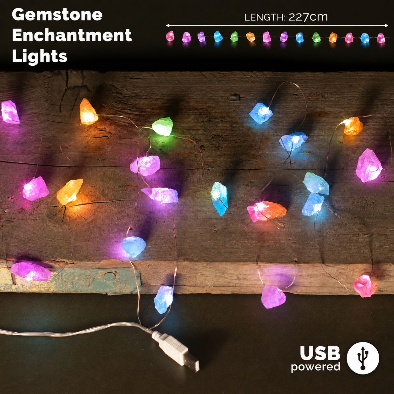 Gemstone Enchantment Lights – Mixed Rocks – image 1