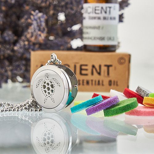 Aromatherapy Diffuser Necklace – Turtle 25 mm – image 5