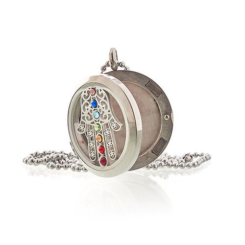 Aromatherapy Jewellery Necklace – Hamsa Chakra – 30 mm – image 3