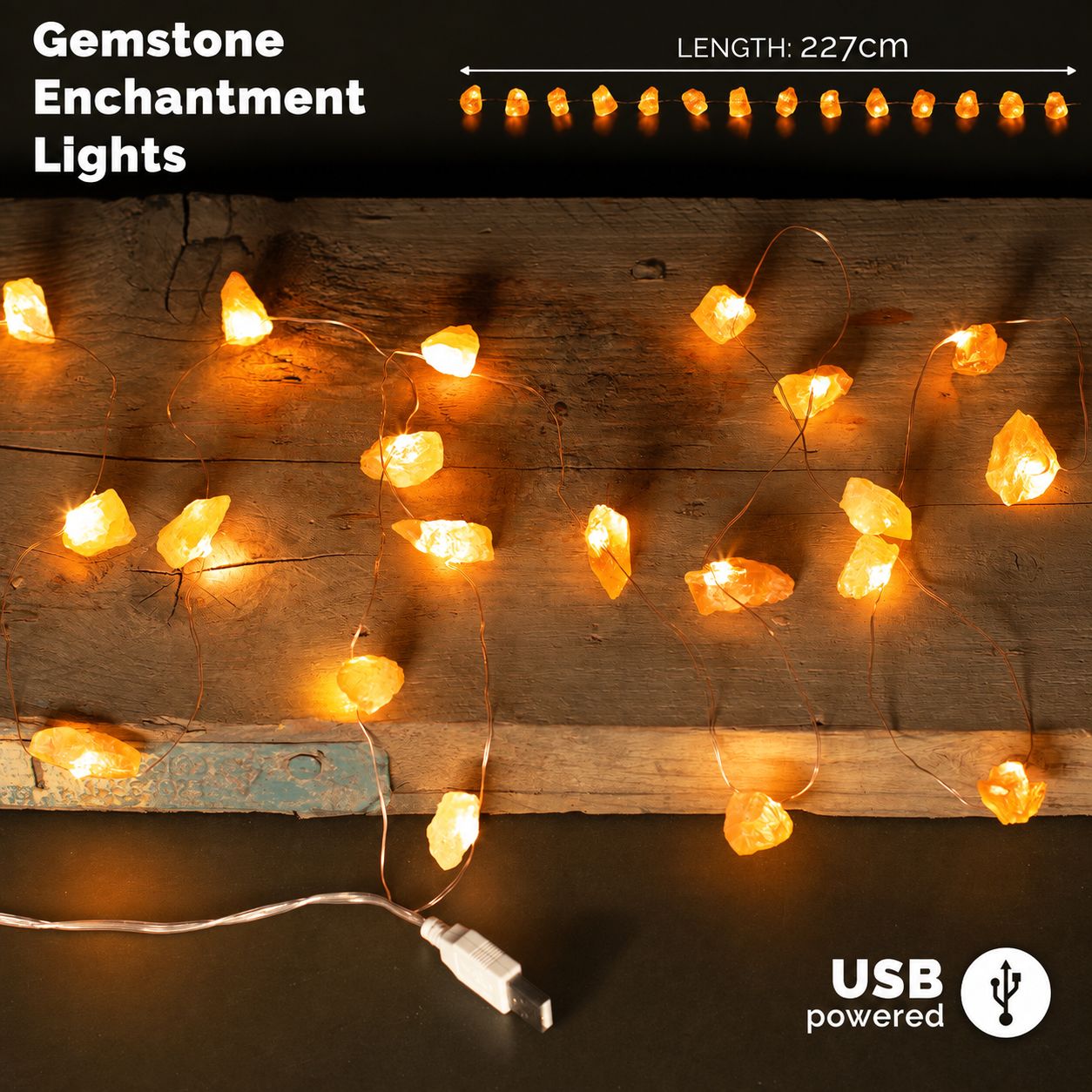 Gemstone Enchantment Lights – Orange Jade – image 2