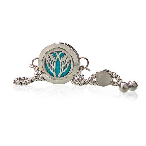 Aromatherapy Jewellery Chain Bracelet – Angel Wings – 20 mm – image 3