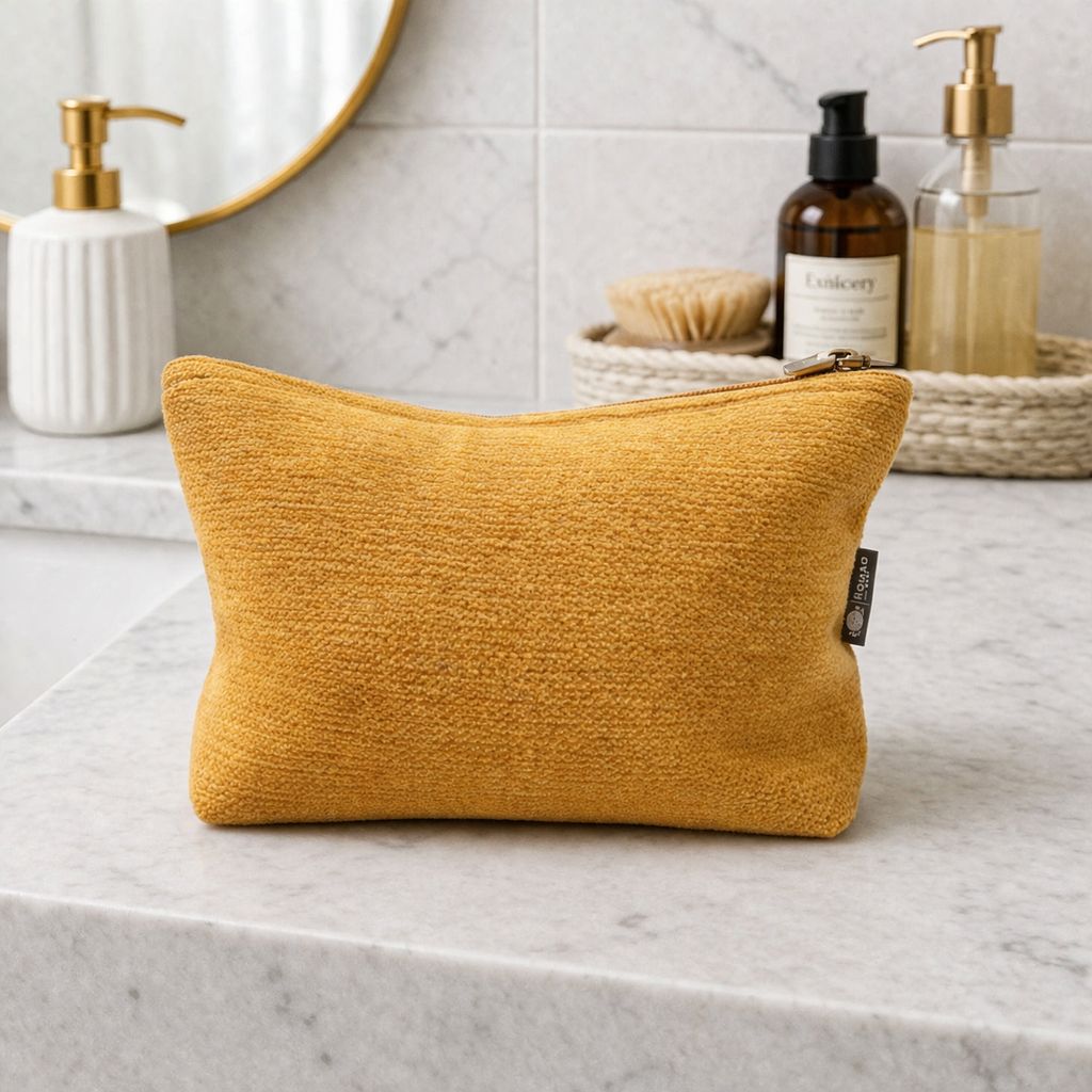 Nomad Sari Indian Jacquard Toiletry Bag – Marigold Loom – image 2