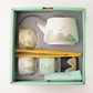 Thousand Miles – Tea Set – Four Cups – Ceremonial Cloth & Bamboo Grip – image 3