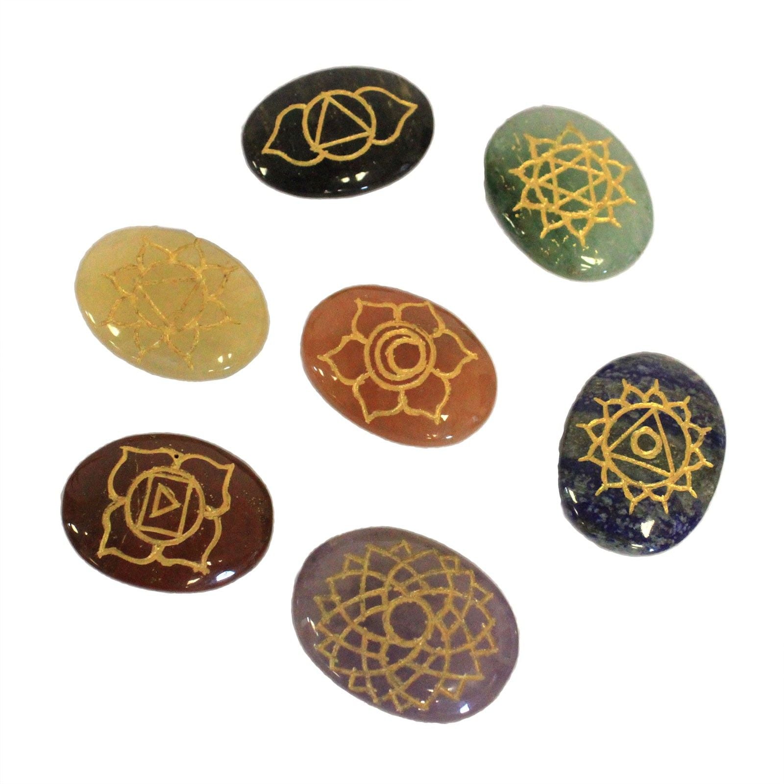 Large Stones Chakra Set ( oval shape ) – image 3