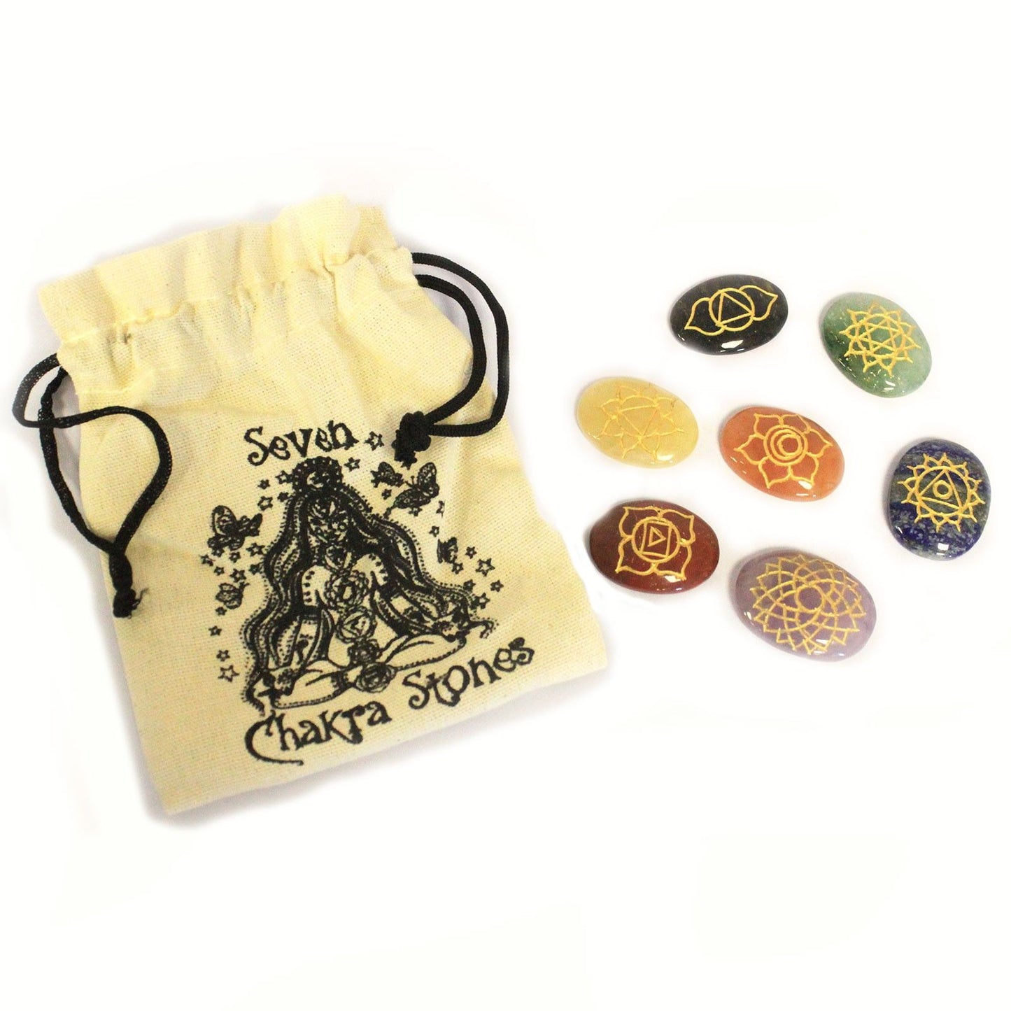 Large Stones Chakra Set ( oval shape ) – image 1