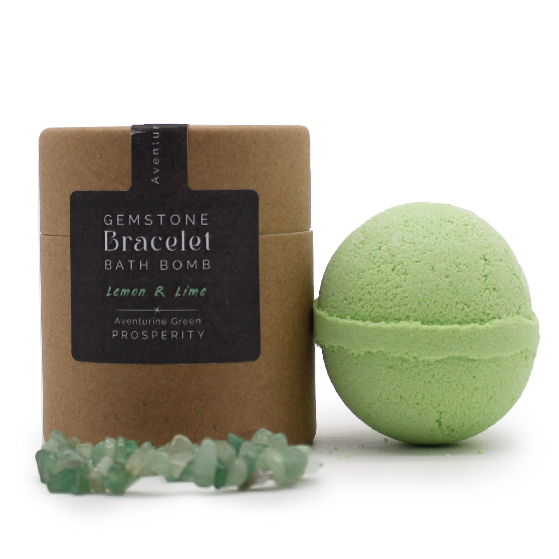 Green Aventurine Gem Bracelet Bath Bomb – image 1