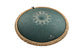 MEINL Sonic Energy Octave Steel Tongue Drum 16" - F# Minor/9 Notes>/432 Hz - Dark Green, Engraved floral desi at Luna Panther