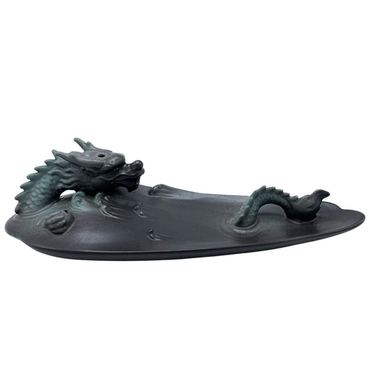 Polished Backflow Incense Burner - Dragon in Pool with Surprising Details featuring natural patterning and unique variations - Luna Panther