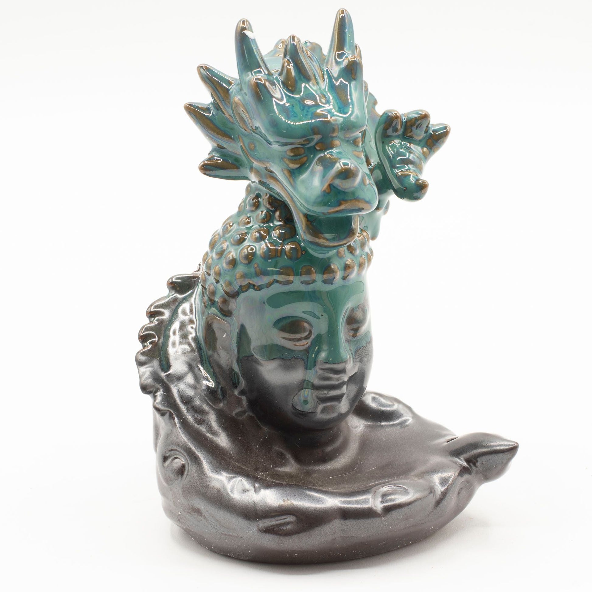Backflow Incense Burner - Dragon Over Buddha - Luna Panther