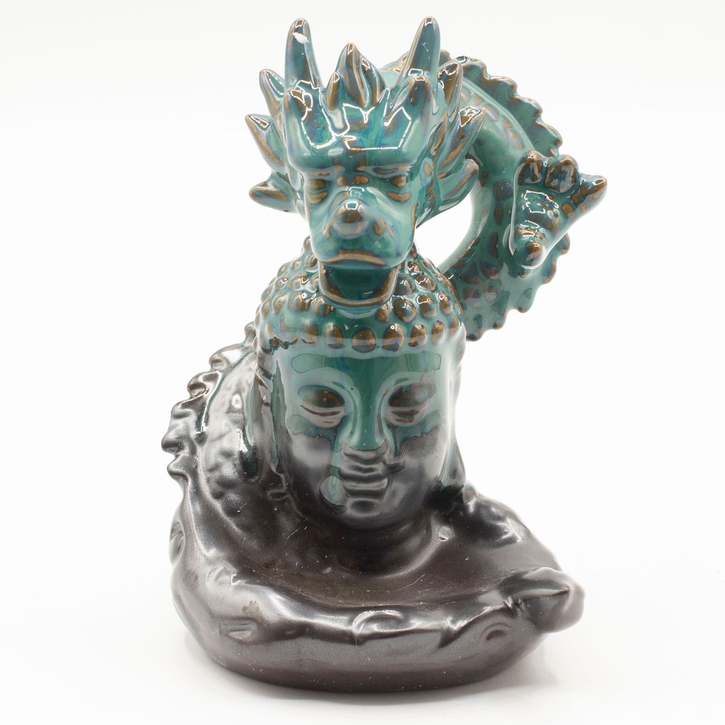 Backflow Incense Burner - Dragon Over Buddha - Luna Panther