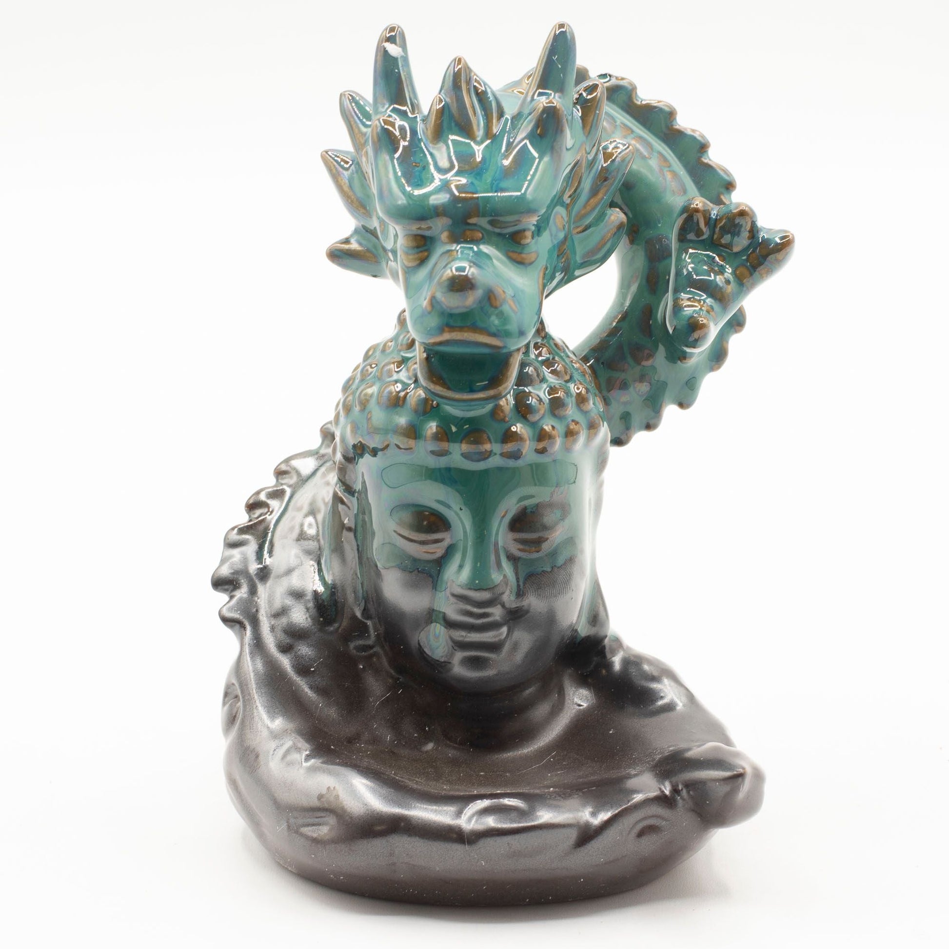 Backflow Incense Burner - Dragon Over Buddha - Luna Panther