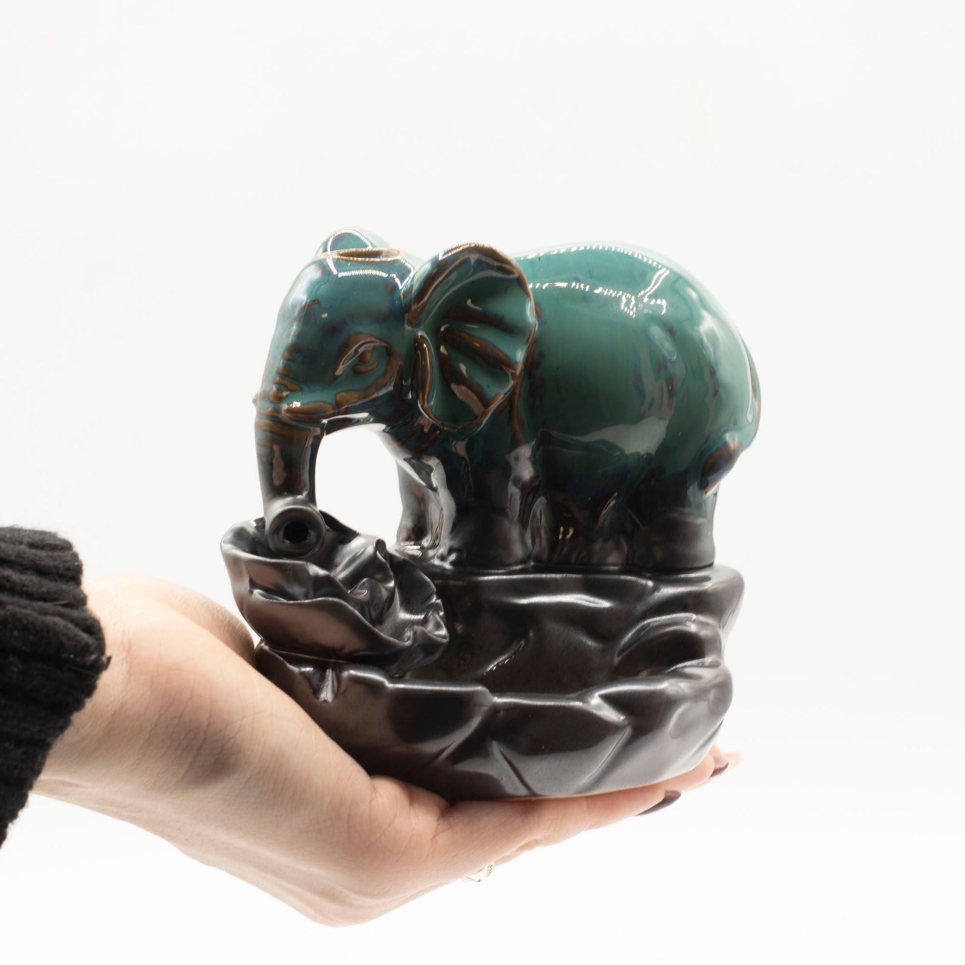Backflow Incense Burner - Elephant at Pool - Luna Panther