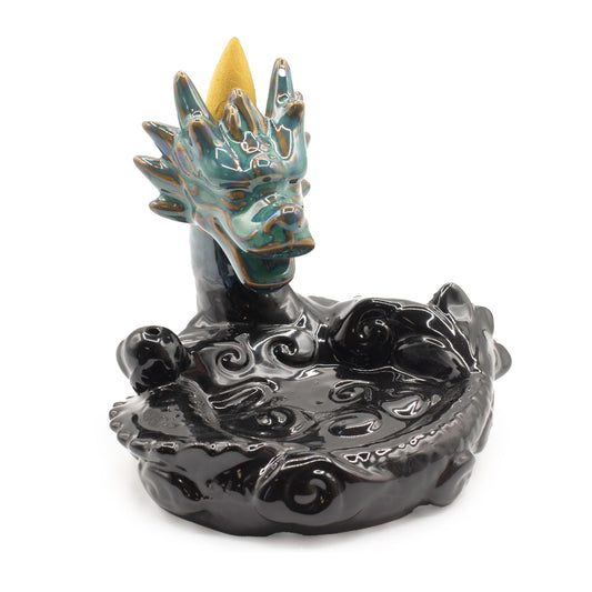 Backflow Incense Burner - Large Dragon Pool - Luna Panther