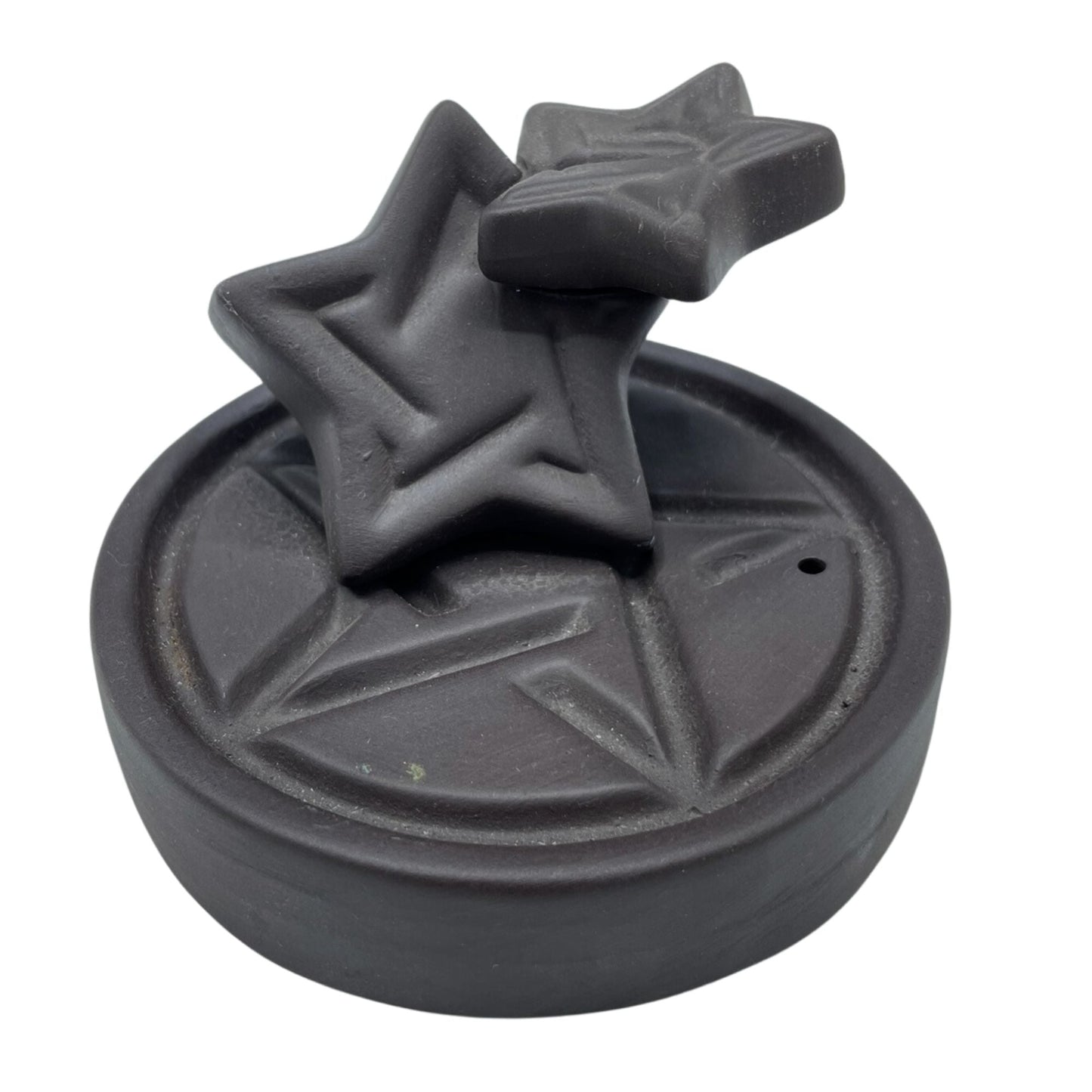 Polished Backflow Incense Burner - Pentagon Falls featuring natural patterning and unique variations - Luna Panther